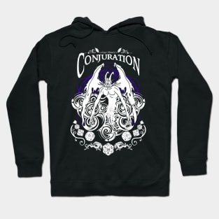 Conjuration - D&D Magic School Series: White text Hoodie